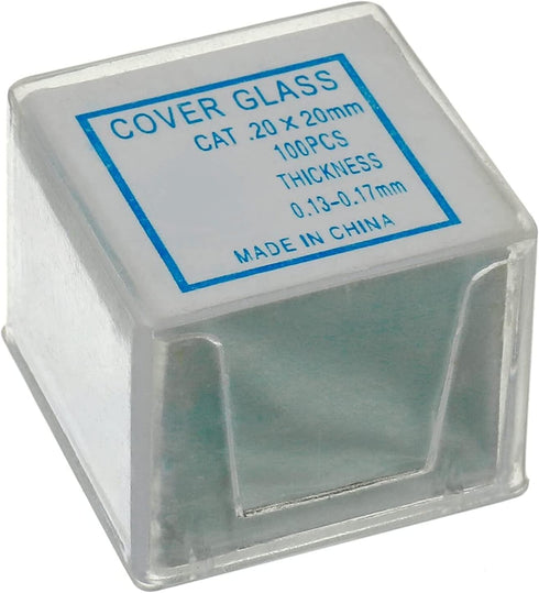 50 Pcs Ground Edge Pre-Cleaned Microscope Slides and 100 Pcs Pre-Cleaned Microscope Cover Glasses with 4 Plastic Droppers...