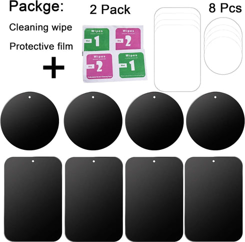 D.SKING 8-Pack Replacement Mount Metal Plates Car Phone Holder Iron Plates for Car Mount Car Kits...
