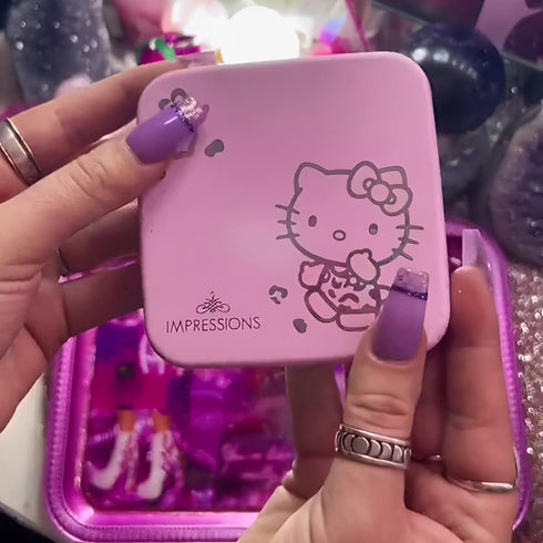 Impressions Vanity Hello Kitty Supercute Compact Mirror with Touch Sensor Switch for Adjustable Brightness, Lighted Makeup Mirror with LED Lights ...