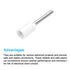 uxcell 2000 Pcs Insulated Ferrule Wire Connector Electrical Crimp Terminal 22 AWG for Electrical Projects White...