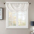 Madison Park Elena Waterfall Embellished Rod Pocket Valance , Faux Silk Valances for Window , 38X46" , White...