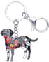 Cute Enamel Dog Keychain Keyring Pets Dog Keyrings for Women Purse Bag Accessories Charms...