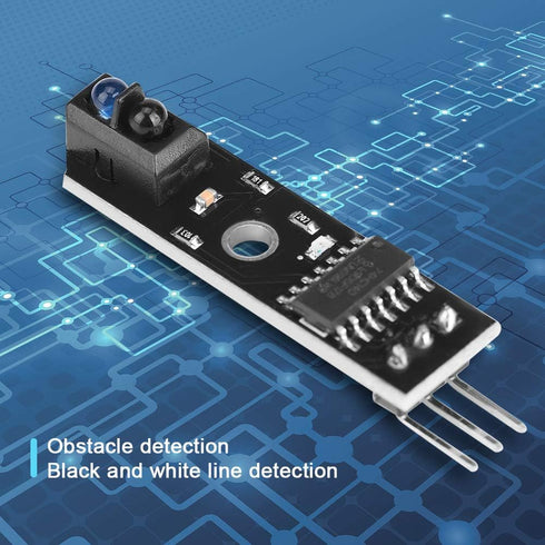 Infrared Tracking Sensor Module 1-Channel Infrared Reflection Tracking Sensor Module Obstacle Avoidance Smart Car Black/White Line Detection 3 Pcs...