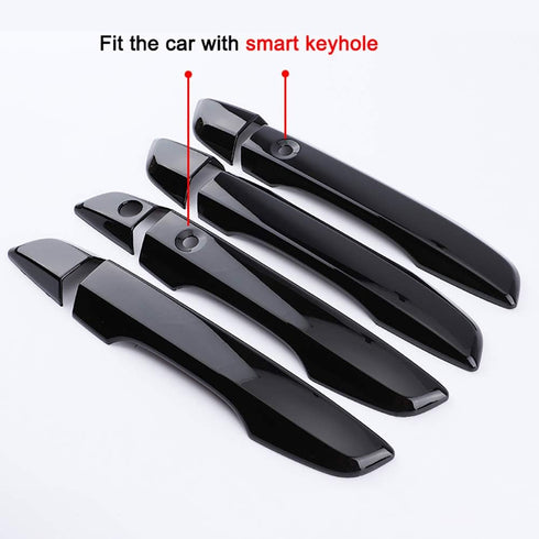 Exterior Door Handle Cover Trim for Honda Civic 10th Gen Accessories 2016 2017 2018 2019 2020 2021 with Smart Keyhole (Glossy Black)...