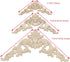 Wood Carved Applique,4 Pack Decorative Wood Trim, 3.15x3.15inch, Wood Appliques and Furniture Decorative Onlay for Furniture Decor Decal Unpainted...