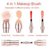 Bling Toman 4 in 1 Makeup Brushes Set, Eyeshadow Eye Lip Face Concealing Blush Foundation Brush Brochas De Maquillaje Mini Makeup Brush (rose gold...