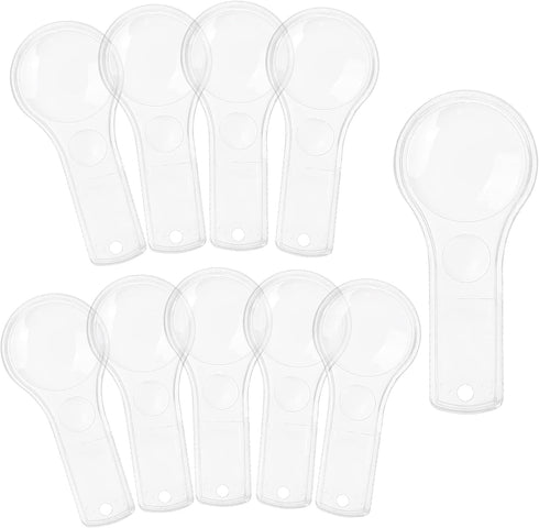 18 Pack Mini Magnifying Glass 5X and 15X Magnifiers Handheld Plastic Magnifying Glasses for Home, Classroom Use Portable Reading Magnifiers...