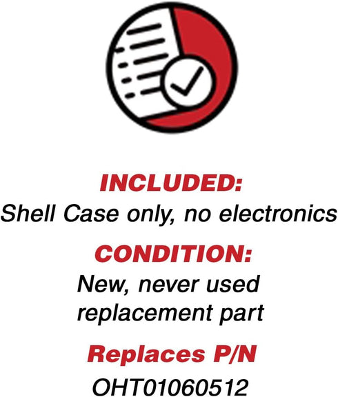 KeylessOption Keyless Remote Uncut Blank Car Smart Key Fob Case Shell Cover Housing for OHT01060512 (Pack of 2)...