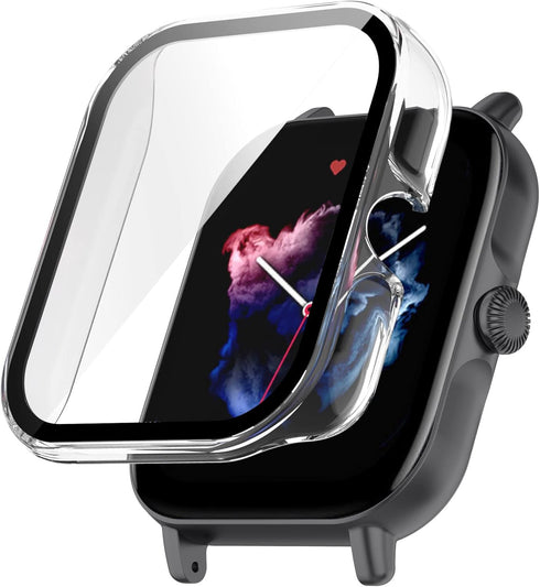 ECSEM Screen Protector Compatible with Amazfit GTS 3 Case,Hard PC Bumper All-Around Protective Cases Full Cover Shell Cases Smartwatch Accessory f...