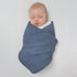 SwaddleDesigns Cotton Muslin Swaddle Blanket, Receiving Blanket for Baby Boys & Girls, Best Shower Gift, 46x46 inches, Denim...