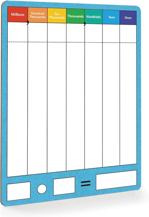 Dry Erase Division & Multiplication Chart White Board 9" x 12", Double Side Table Math Manipulatives Lapboard for Kids Students Classroom Home (Mu...