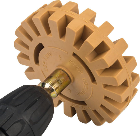 Decal Remover Wheel Sticker Remover w/Drill Adapter Tool Kit Adhesive Decal Eraser Wheel, Remove Vinyl Decals, Stickers, Stripes, Pinstripes, Adhe...