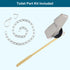 Hygie Rinse Universal Toilet Handle Replacement, Brushed Nickel Front Mount Toilet Trip Lever Repair Kit with Flapper Chain, Compatible with Ameri...