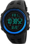 Tonnier Watch Mens Outdoor Sports Watches Multifunction Digital LED Military Dual Time Back Light Stopwatch Waterproof Wristwatches for Man with P...