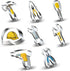 Construction Tool Cookie Cutter Set of 9 - Hammer Pliers Screwdriver Safety Helmet Hard Hat Wrench Spanner Drill Scissor Hardware Tools Cookie Cut...