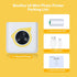 Bisofice Pocket Printer Wireless Bluetooth Thermal Printers, Label Maker, for DIY, Photo Printing, Study Notes, Journal, Work Plan, Inkless Smart ...