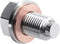M12 x 1.25 Stainless Steel Engine Oil Drain Plug with Neodymium Magnet, Copper Crush Washer Replacement for Toyota, Lexus, Nissan, Infiniti...