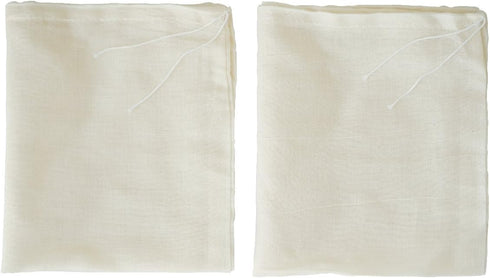 Reusable Cheesecloth Bags, 100% Cotton Fine Mesh Strainer for Cold Brew Coffee, Nut Milk, Tea & Juice - Large (2 Pack)...
