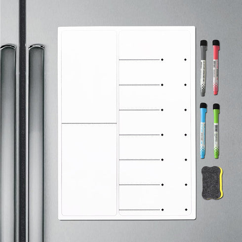 Magnetic Dry Erase Board Sheet for Refrigerator/Office/Locker, White Board Organizer and Planner with Stain Resistant Technology, Include 1 Eraser...