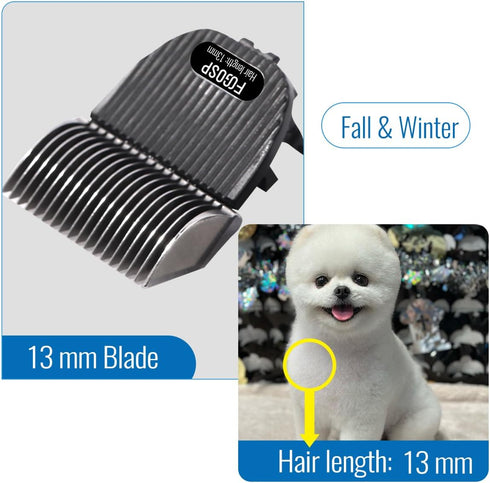 7FC Blade Dog Grooming Clippers Replacement Blades Compatible P70 Dog Clippers Detachable Ceramic Blade&Stainless Steel Blade 3.2mm Length Blades...