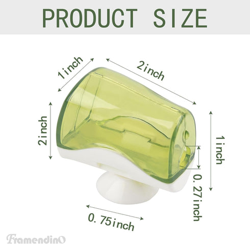 Framendino, 6 Pack Toothbrush Head Covers Caps Holder Case Protector Box with Suction Cup Convenient for Bathroom Wall Mirror Home Outdoor Travel...