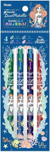 Showa Note 914457001 Little Mermaid Gel Ink Ballpoint Pen Hybrid Dual Metallic 4 Color Set Ariel...