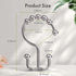 Amazer Shower Curtain Hooks, Plastic Double Shower Curtain Rings, Shower Hooks for Bathroom Shower Curtain Rod - Set of 12, Nickel...