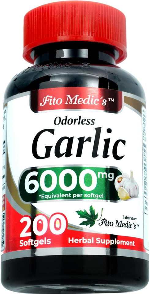 Lab | garlic pills |6000 mg Equivalent | 200 softgels | organic garlic | 200 capsules | garlic supplements | garlic | odorless garlic | garlic ext...