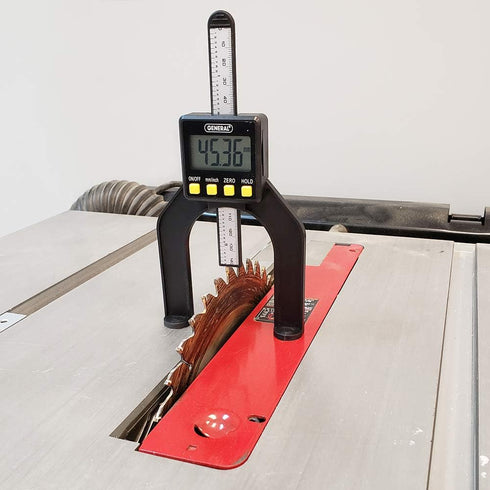 General Tools Digital Depth-Height Gauge #150 Woodworking Tool - Self-Standing, Magnetic, Inches/Millimeters & Detachable Plunger...