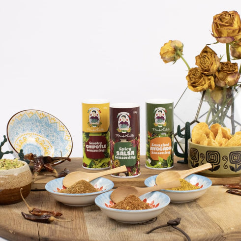 Frida Kahlo | Smokehouse Meets Mexican Spices & Seasoning - 300g Mexican Spices Gift Set - Avocado seasoning, smokey chipotle & Spice Salsa season...