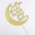 Love You To The Moon and Back Cake Topper - Gold Glitter Cake Decoration for Wedding Party...