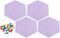 PATIKIL Hexagon Felt Board Tiles, 4 Pack Self Adhesive Moon Wall Pin Bulletin Board with Push Pins for Photos Memos Home Office Decor, Purple...