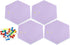 PATIKIL Hexagon Felt Board Tiles, 4 Pack Self Adhesive Moon Wall Pin Bulletin Board with Push Pins for Photos Memos Home Office Decor, Purple...