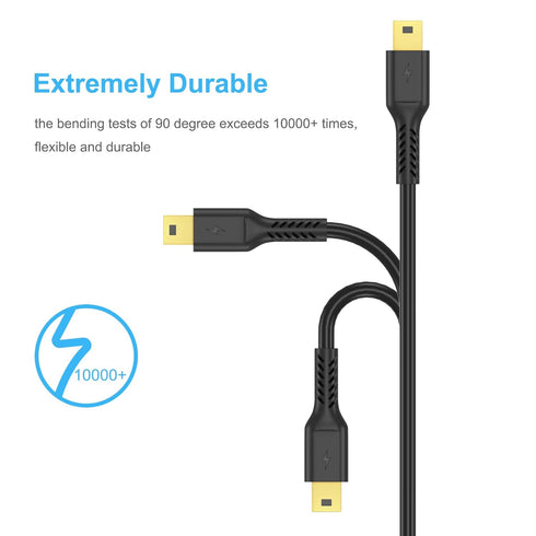 3ft Mini USB Cable, Standard USB 2.0 to Mini B Male Charger Cord Durable USB Mini to USB Charging Cable Compatible with PS3 Controller, MP3 Player...