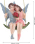 GANAZONO Couples Garden Flower Fairy Statue Garden Fairy Figurine Fairy Girl and Boy Sitting on Swing Sculpture for Garden Hanging Decor Ornament...