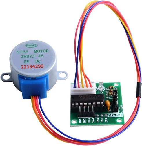 GeeekPi 5 Pack Geared Stepper Motor 28BYJ-48 5V Stepper Motor + Uln2003 Motor Driver Board + Dupont Wire Jumper Wires Ribbon Cables Compatible wit...