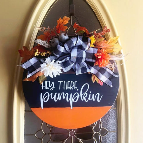 Fall Stencils for Painting Pumpkin Stencil Fall Leaves Maple Stencil Half Round Hello Autumn Drawing Templates for Door Porch Hanger Fall Wreath H...