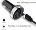 LIHAN 3 USB Car Charger,12V/24V Voltage Meter, QC3.0 Output 4.8A, Cigarette Lighter Plug Adapter Compatible with iPhone,iPad, Samsung, USB Chargin...