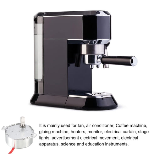 Synchronous Gear Motor AC 12V 2-2.4RPM 50-60Hz D Shaft CCW/CW 4W Electric Motor Turntable Motor for Cup Turner Electric Fan...