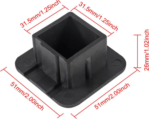 2 Pcs 1 1/4 Inch Trailer Hitch Tube Cover Plug Cap Universal Rubber Insert for 1.25'' Receivers Class 1 2 I II Ford Toyota GMC Subaru Jeep Dodge N...