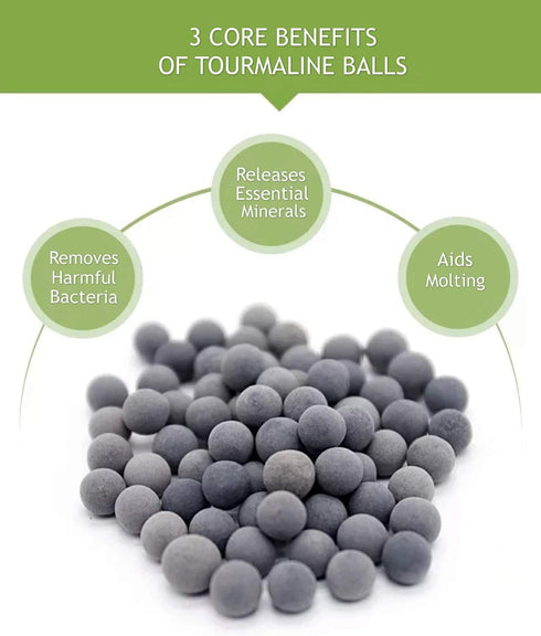 DreamDealsSG 100 Pieces Tourmaline Balls for Betta Fish Tank Accessories. Mineral Calcium Supplement. Live Shrimp Food, Betta Fish Food, and Crayf...