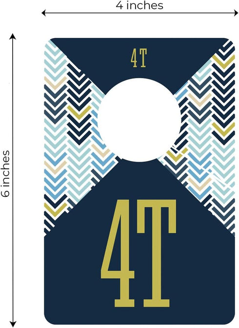 Baby Boy Closet Clothing Dividers/Closet Organizer for Baby Clothes Newborn to 4T / 4" x 6" Boy Nursery Clothes Size Dividers...