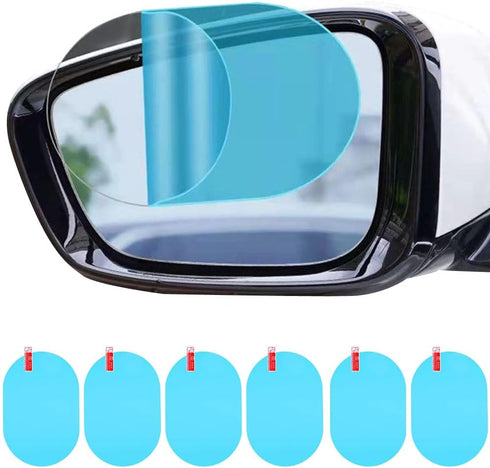 Car Rearview Mirror Film, 5.9"x3.9"HD Nano Waterproof Rainproof Transparent Protective Sticker, Universal Car Windows, Rearview Mirrors, Protectiv...