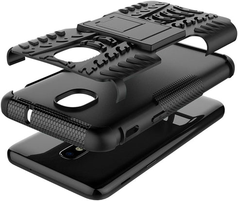 Yiakeng Galaxy J7 Refine Case - Shockproof Protective with Kickstand for Samsung J737V, J737T (Black)...