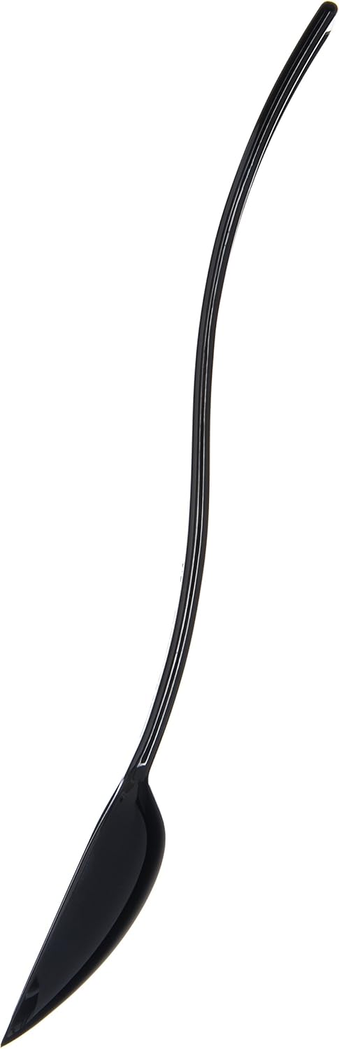 Carlisle FoodService Products Plastic Solid Spoon, 10 Inches, Black, (Pack of 12)...