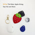 Cute Leather Keychain Case for Apple AirTag, Tile Mate, Galaxy SmartTag, eufy SmartTrack Link and Key Fob, Anti-Scratch (strawberry)...