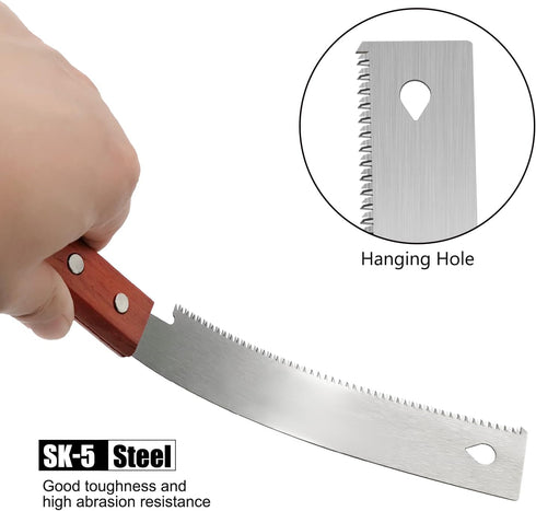 Mini Hand Saw, 6 Inch Flush Cut Saw 17 TPI Trim Saw for Woodworking Tools Small Projects...
