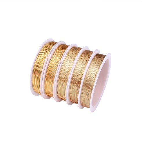 KC Gold Copper Wire 0.4mm Bead Cord for Bracelet Necklace Charm Beading Jewelry Making 27yard...