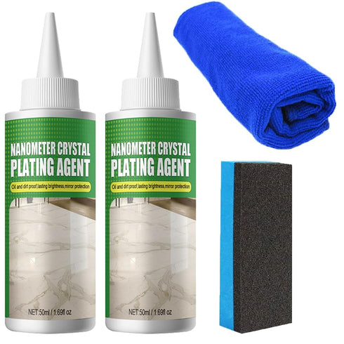 2 Pack Marble Nano Crystal-Plating Agent, Stone Crystal Plating Agent, Nano Crystal Plating Agent for Kitchen, Plastic Crystal Plating Agent...