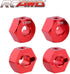 RCAWD 12mm Hex Wheels w Screw Pins 4pcs for 1/10 Slash 2WD Hex Wheel Hubs Adapter 58024, 58034, Short Course Race Truck Wheel Hex, 7mm 5.5mm Front...